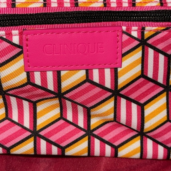 Clinique Makeup Cosmetic Skincare Travel Zippered Bag Pouch Case SET OF 2 - Picture 8 of 9